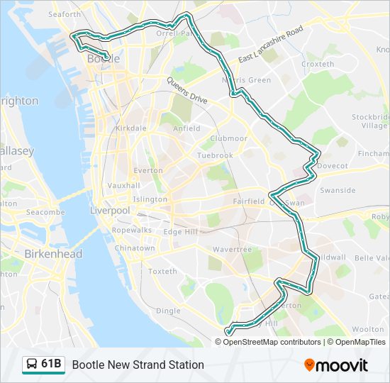 61B Bus Line Map