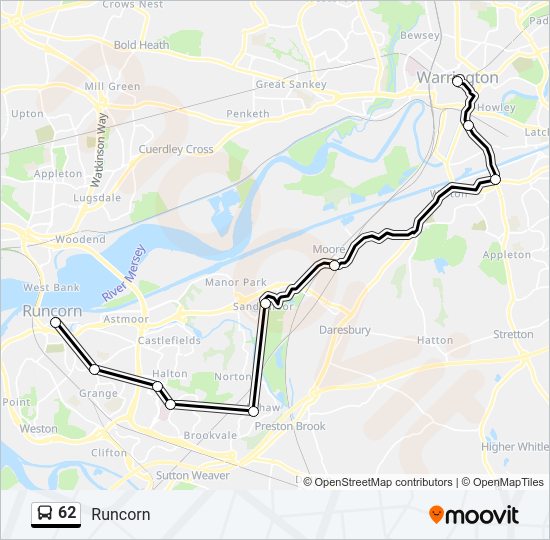 62 Route: Schedules, Stops & Maps - Runcorn (Updated)