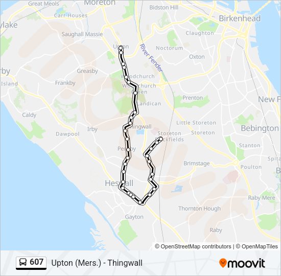 607 Bus Line Map