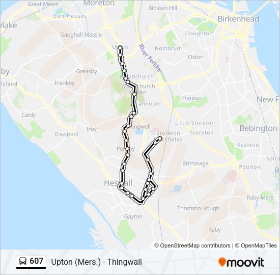 607 Bus Line Map