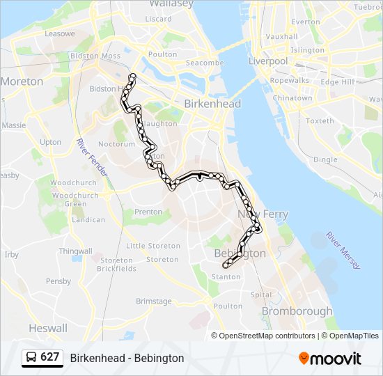 627 Bus Line Map
