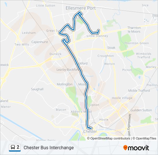 2 Bus Line Map