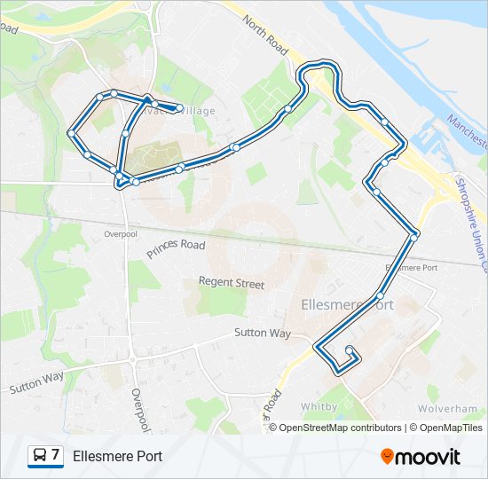 7 Route: Schedules, Stops & Maps - Ellesmere Port (Updated)