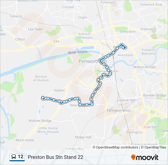 12 Bus Line Map