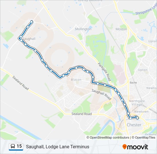 15 Bus Line Map