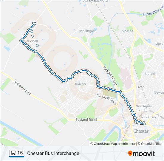 15 Bus Line Map