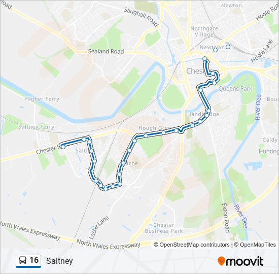 16 Route Schedules, Stops & Maps Saltney (Updated)