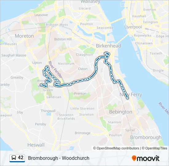 42 Bus Line Map