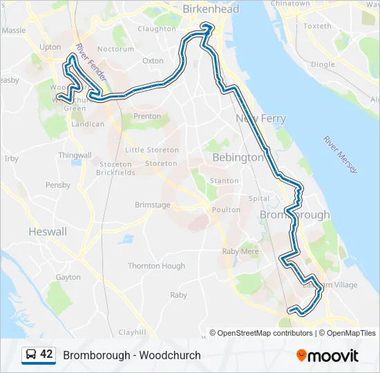 42 Bus Line Map