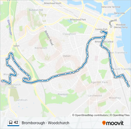 42 Bus Line Map