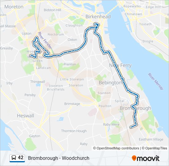 42 Bus Line Map