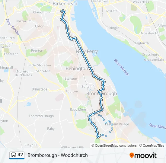 42 Bus Line Map