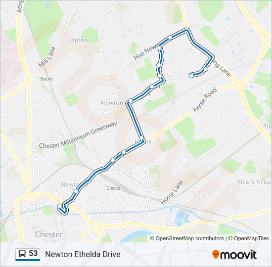 53 Bus Line Map