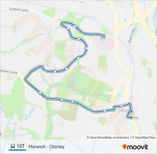 127 Bus Line Map