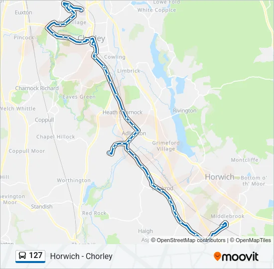 127 Bus Line Map