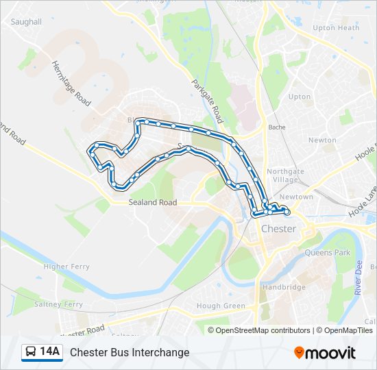 14A Bus Line Map