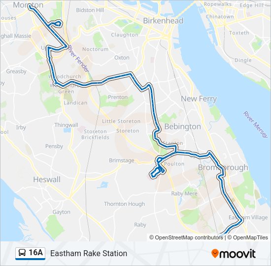 16A Bus Line Map