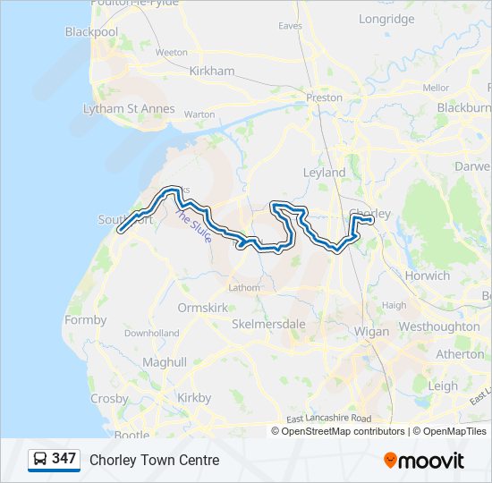 347 Route: Schedules, Stops & Maps - Chorley Town Centre (Updated)