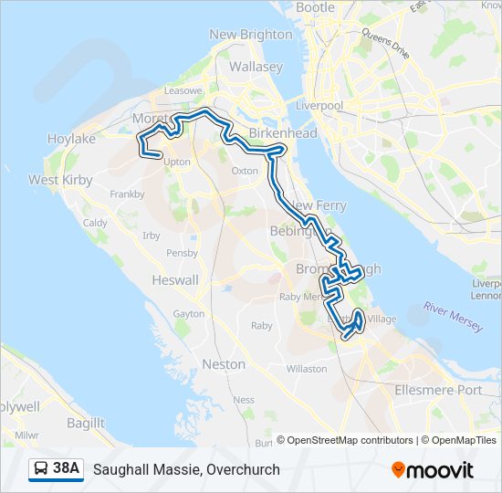 38A Bus Line Map
