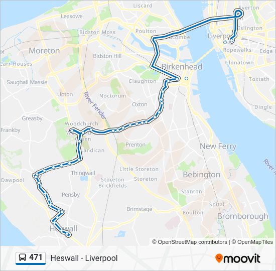 471 Route: Schedules, Stops & Maps - Heswall Bus Station (Updated)