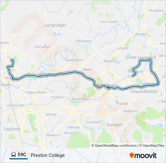 59C Bus Line Map