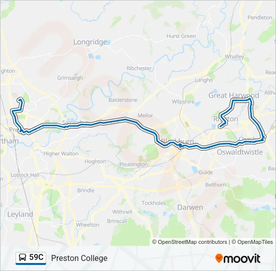 59C Bus Line Map