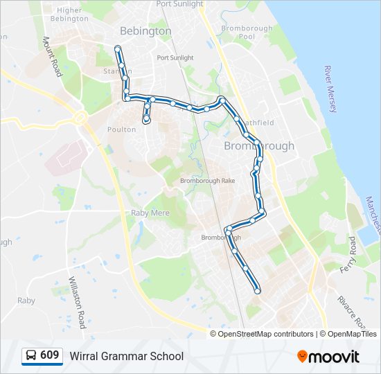 609 Bus Line Map