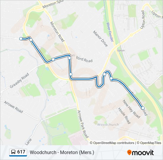 617 Bus Line Map