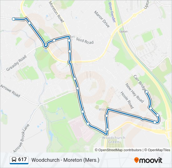 617 Bus Line Map