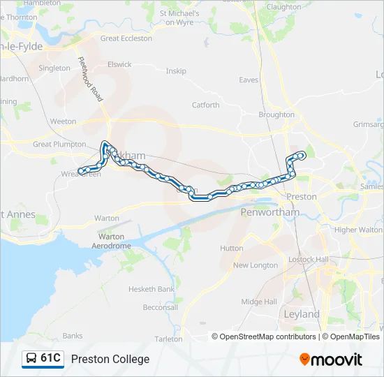 61C Bus Line Map