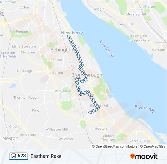 623 Bus Line Map