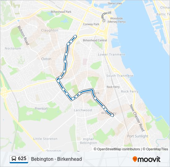 625 Bus Line Map