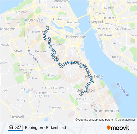 627 Bus Line Map