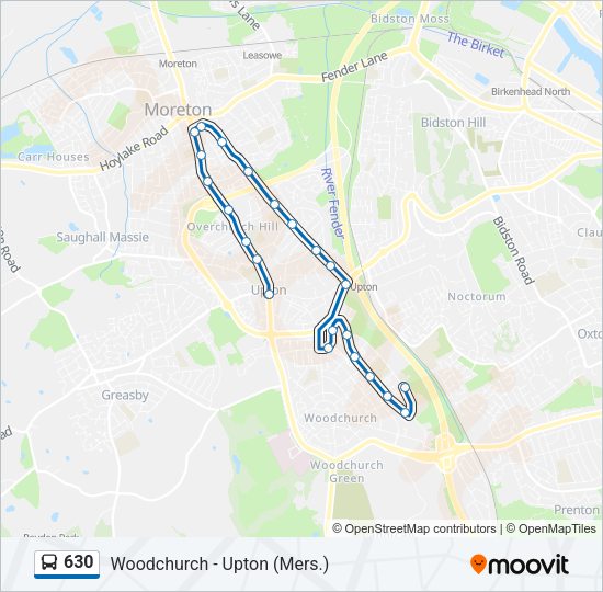 630 Bus Line Map