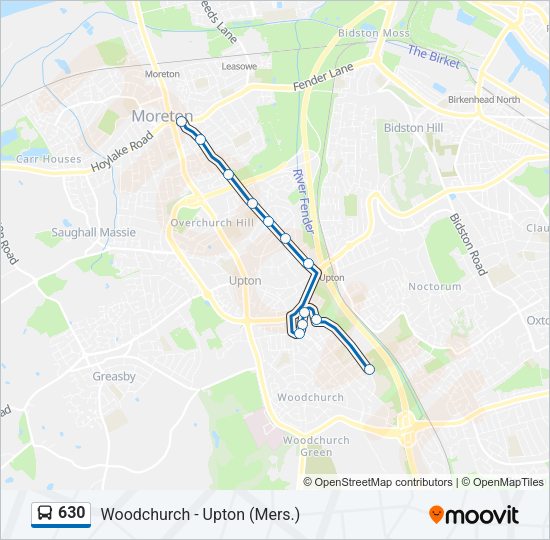 630 Bus Line Map