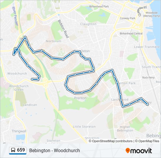 659 Route: Schedules, Stops & Maps - Woodchurch (Updated)