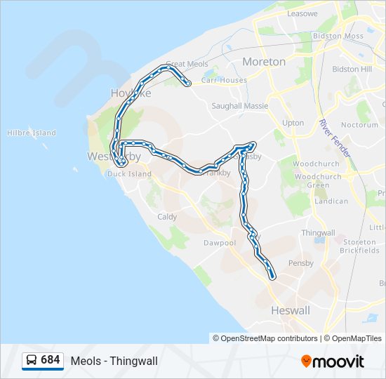 684 Bus Line Map