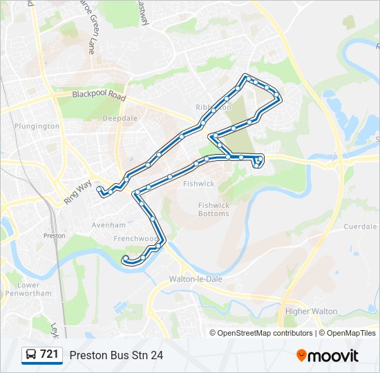 721 Bus Line Map