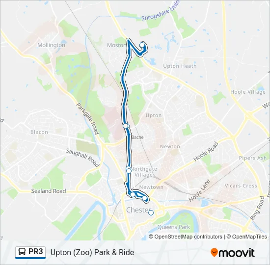 PR3 Bus Line Map
