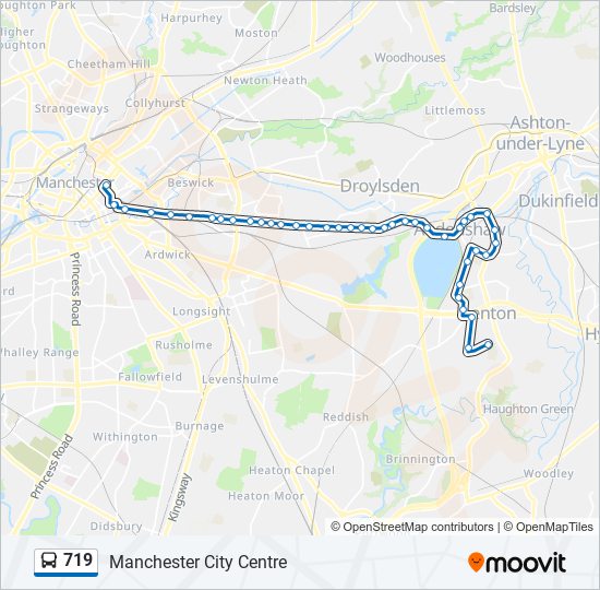 719 bus Line Map