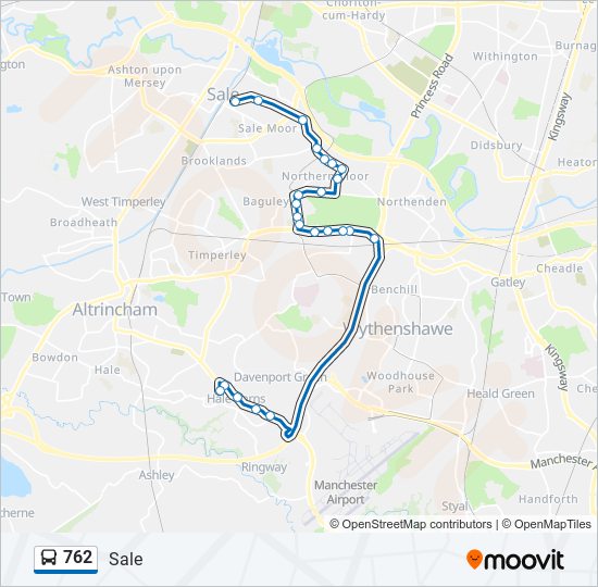 762 bus Line Map