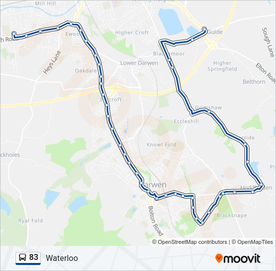 83 Bus Line Map