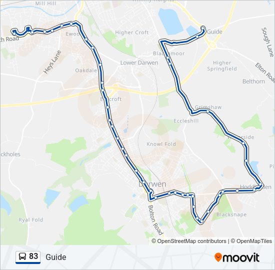 83 Bus Line Map