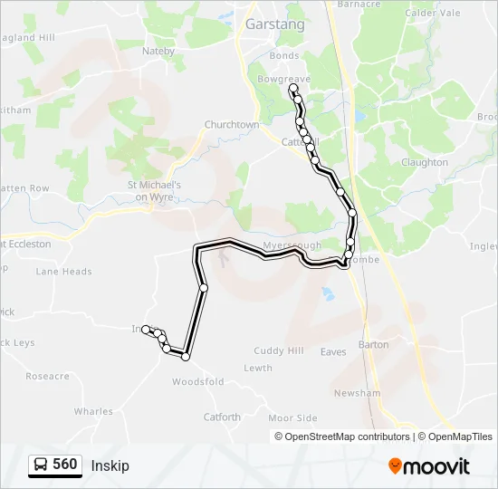 Inskip Masts 560 Route: Schedules, Stops & Maps - Inskip (Updated)