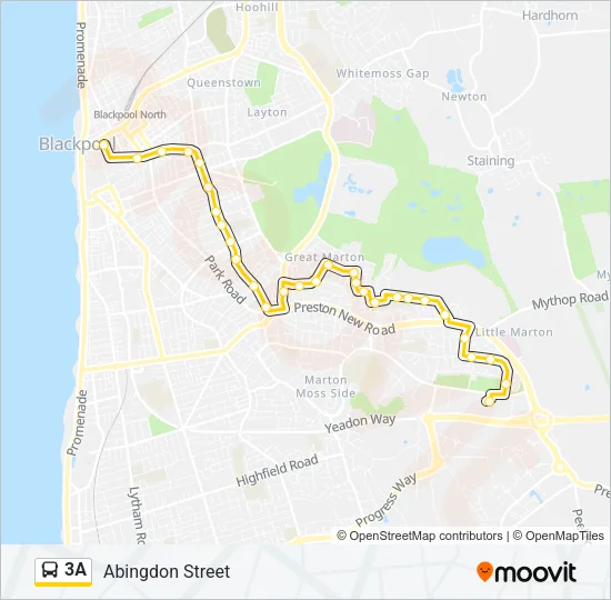 3A Bus Line Map