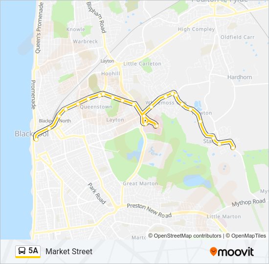 5A Bus Line Map