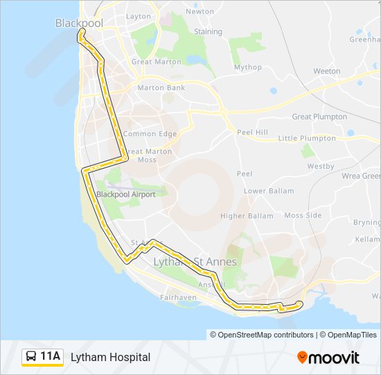 11A Bus Line Map