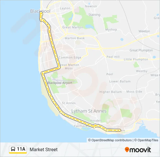 11A Bus Line Map