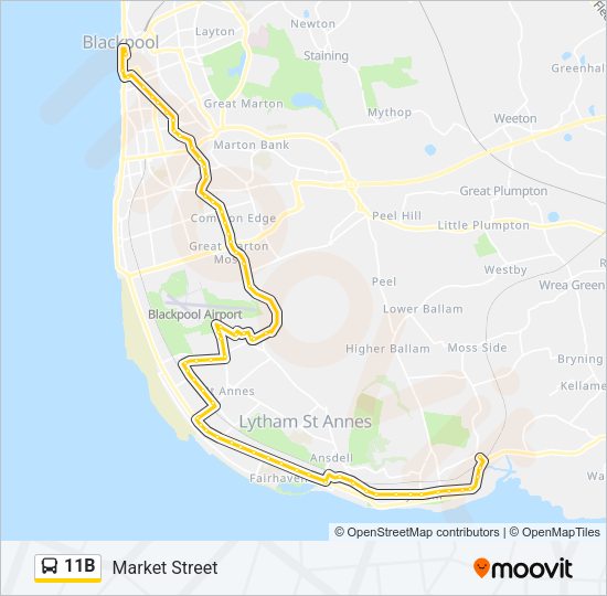 11B Bus Line Map