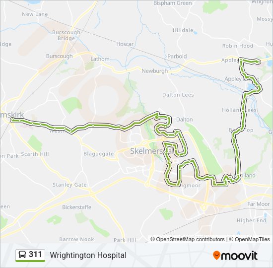 311 Bus Line Map